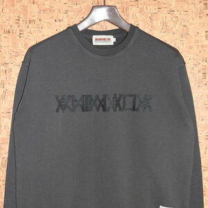 ANIMALIA �m�A�j�}���A�n �g���[�i�[ AN25A-SW01 PIGMENT DYEING CREW SWEAT - LOGO