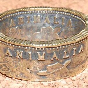 ANIMALIA �m�A�j�}���A�n �w��ANIMAL-AC28 CA1849 COIN RING -BRASS-