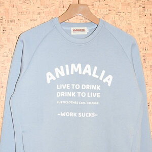 ANIMALIA �m�A�j�}���A�n �g���[�i�[ AN22A-SW02 POLYGIENE CRWE NECK -WORK SUCKS-