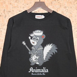 ANIMALIA �m�A�j�}���A�n ����T�@AN23A-CS03 3/4 SLEEVE CUT SEW - BANJO SKUNK