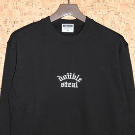 DOUBLE STEAL ［ダブルスティール］ トレーナー934-12073 BLACK LETTER EMBROIDERY CREW