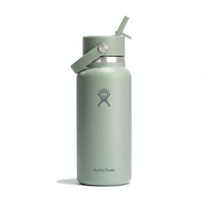 Hydro Flask �n�C�h���t���X�N 32oz Standard Mouth Flex Straw �X�^���_�[�h�}�E�X �X�g���[ 946ml �^��f�M �X�e�����X�{�g�� �ۗ�24���� �ۉ�6���� �y�� �ϋv�����Q ���� �X�|�[�c �A�E�g�h�A �L�����v 