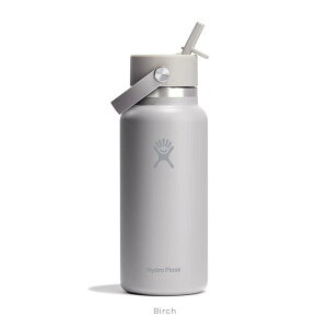 Hydro Flask �n�C�h���t���X�N 32oz Standard Mouth Flex Straw �X�^���_�[�h�}�E�X �X�g���[ 946ml �^��f�M �X�e�����X�{�g�� �ۗ�24���� �ۉ�6���� �y�� �ϋv�����Q ���� �X�|�[�c �A�E�g�h�A �L�����v 