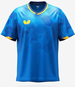 【5%OFFクーポン】バタフライ Butterfly レセーヌ・シャツ 46590 ブルー ネイビー ラバー ラケット シューズ ユニフォーム 台 ボール 練習器具 ソックス