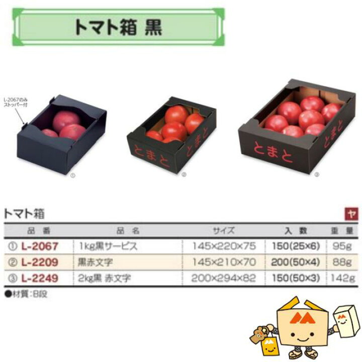 楽天市場】【個人宅不可】フルーツ コンテナ トマト箱 1kg黒サービス 