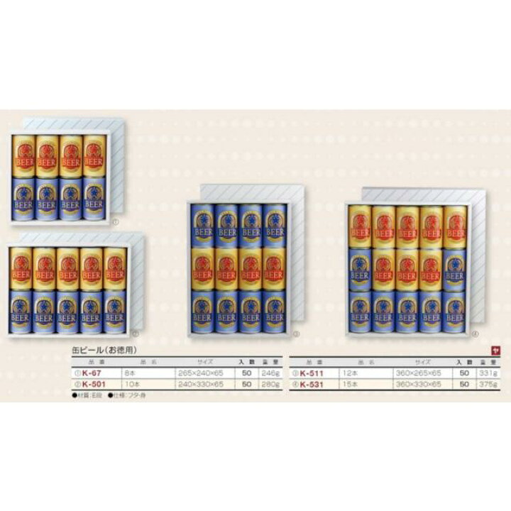 楽天市場】箱 缶ビール用 缶ビール(お徳用) 10本 品番K-501 ケース販売 