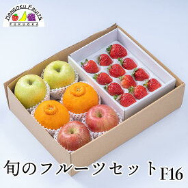 【予約販売】旬のフルーツセット F16（送料込 果物詰め合わせ 誕生日 プレゼント 御祝 内祝 結婚 御見舞 くだもの 旬の果物 のし対応 お歳暮 御歳暮 冬ギフト）
