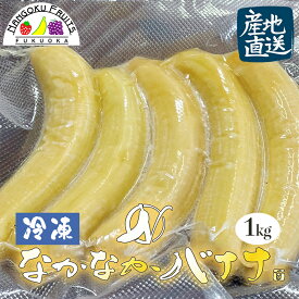 【産地直送】長崎県島原産 なかなかバナナ 1kg（冷凍・段ボール入）