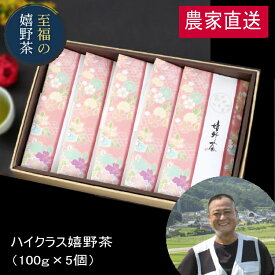 農家直送 お茶ギフト ハイクラス嬉野茶（100g×5）お茶 日本茶 緑茶 煎茶 茶葉 佐賀名産 父の日 お中元 敬老の日 お歳暮 お年賀