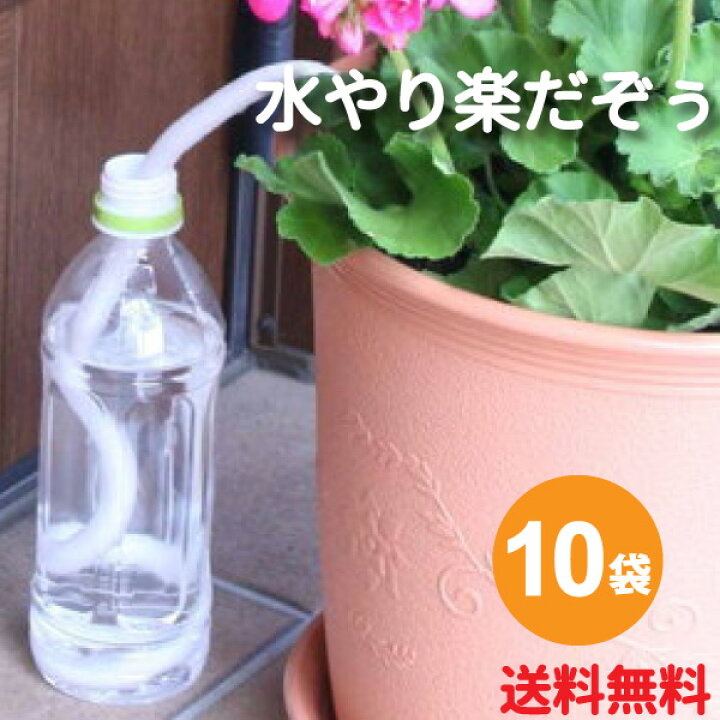 楽天市場 水やり楽だぞぅ 4本入り 10袋 送料無料 自動潅水 給水 花実樹
