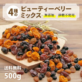【楽天1位】ビューティーベリーミックス 砂糖不使用 無添加 100g ~ 800g ドライフルーツ 4種 ( クランベリー カシス インカベリー サルタナレーズン ) スーパーフード 防災食 非常食 ジップ付き袋カジュベース