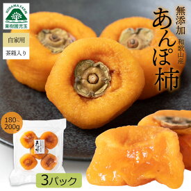 あんぽ柿 無添加 和歌山 180g〜200g（3〜5個入り）×3パック あんぽ 柿 干し柿 自宅用 送料無料 おやつ 干柿 国産 アンポ柿 あんぽかき わけあり 訳あり 人気 食品 フルーツ 果物 食品 ドライフルーツ 砂糖不使用 産地直送 和歌山県産 39