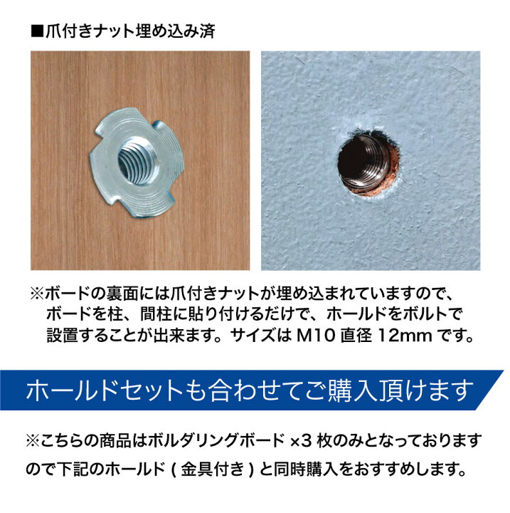 楽天市場】ボルダリングボード（ラワン合板・塗装）同色3枚セット  