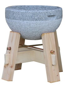 餅（もち）つき用石臼　2升用　御影石使用　木台付き