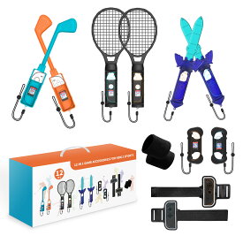 【12in1セット】 Switch2 Sports ゲーム用 アクセサリーセット バンドル スイッチスポーツ 用セット 体感ゲーム対応 sportsゲーム スイッチ スポーツ 体感スポーツ対応 テニス アクセサリ セット 誕生日プレゼント 子供