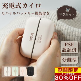＼3,880円→2,680円！満足度の高い電気カイロ／ 充電式カイロ 分離式 電気カイロ 6000mAh モバイルバッテリー 軽量 可愛い 省エネ 3段階温度調節 最高60℃ PSE認証済 通勤 通学 アウトドア 防寒グッズ クリスマス プレゼント 冬対策 新生活応援 全4色