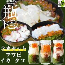 瓶ドン アワビ 1本 タコ 1本 イカ 1本 計3本セット