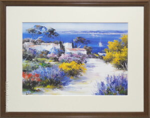 ジュリアン・グレッグ 絵画 花咲くエーゲ海 アートポスター 送料無料 【複製】【アートポスター】【世界の名画】【変型特寸】