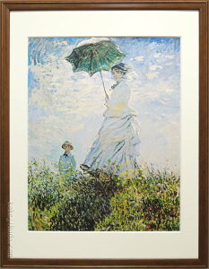 クロード・モネ 絵画 日傘をさす女 アートポスター 送料無料 【複製】【アートポスター】【世界の名画】【変型特寸】