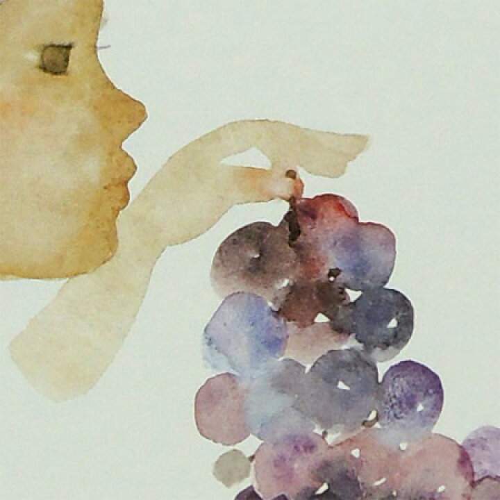 楽天市場】いわさきちひろ 絵画 ぶどうを持つ少女 アートポスター 送料 