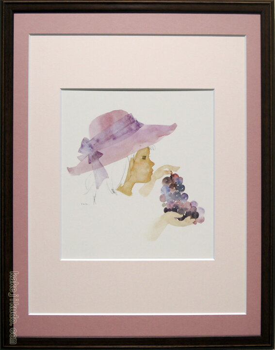 楽天市場】いわさきちひろ 絵画 ぶどうを持つ少女 アートポスター 送料 