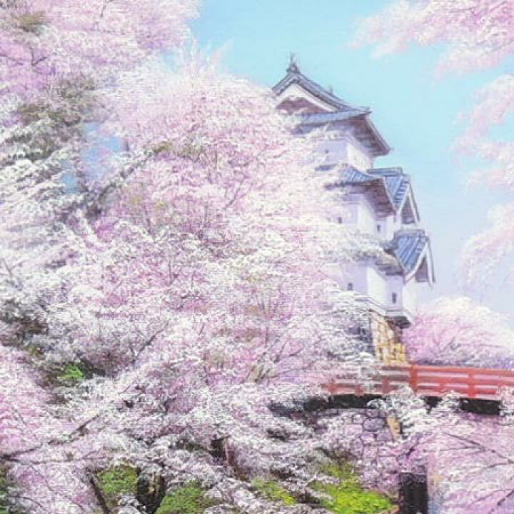 楽天市場】絵画 油絵 弘前城の桜 （木村由記夫） 送料無料 【肉筆 