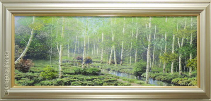 楽天市場】絵画 油絵 白樺林 （早瀬遼） 送料無料 【肉筆】【油絵 