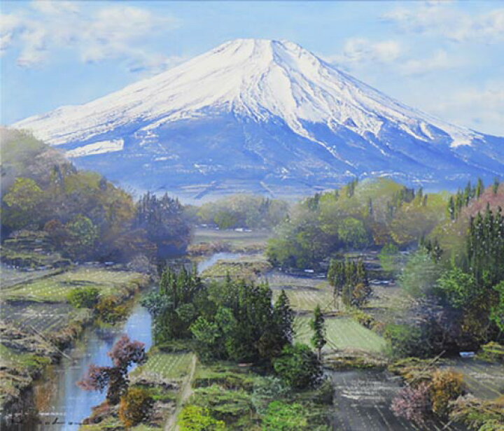 楽天市場】絵画 油絵 富士 F50号 （佐田光） 送料無料 【海・山 