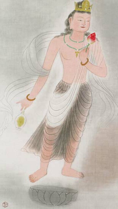 楽天市場】小倉遊亀 絵画 観自在 送料無料 【複製】【美術印刷】【巨匠 