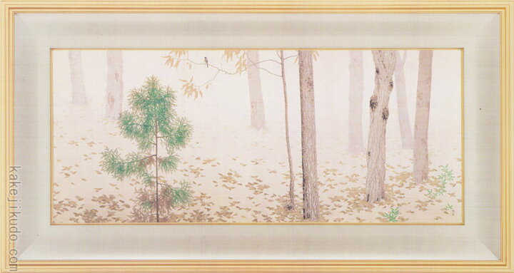 楽天市場】菱田春草 絵画 落葉・右隻 送料無料 【複製】【美術印刷 