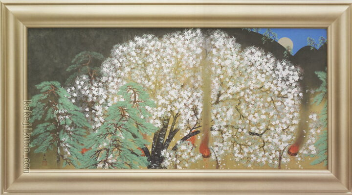 楽天市場】横山大観 絵画 夜桜（左隻） 送料無料 【複製】【美術印刷 