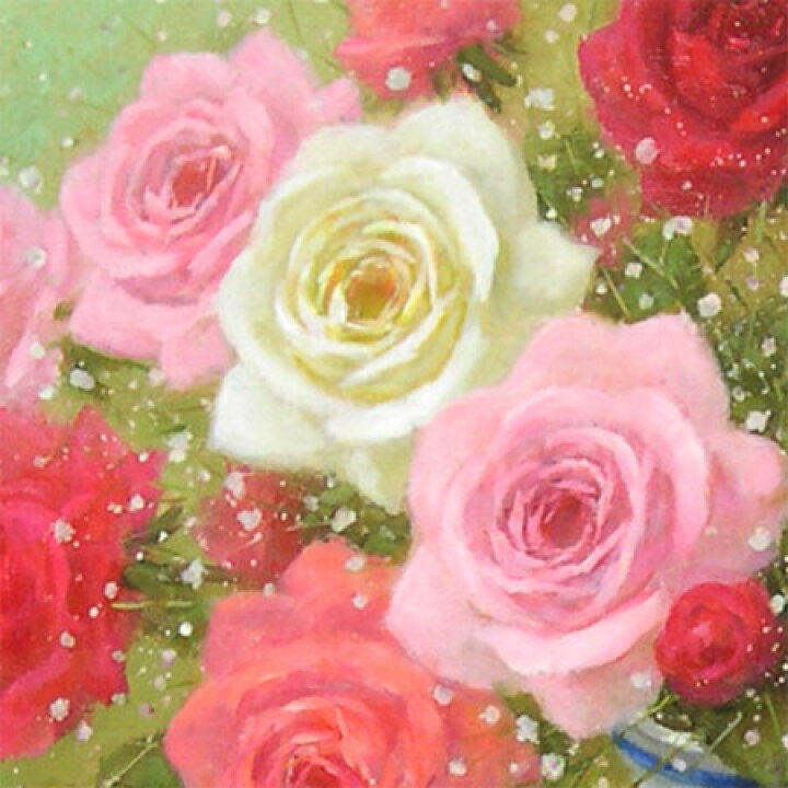 油絵「アンズの花咲く丘」F30号