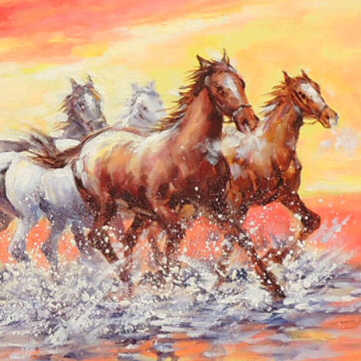 楽天市場】絵画 油絵 駆ける F30号 （鈴木満雄） 送料無料 【肉筆 