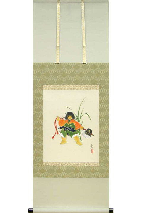 楽天市場】掛け軸 金太郎（西出香鶴）（掛軸小物なし） 送料無料 