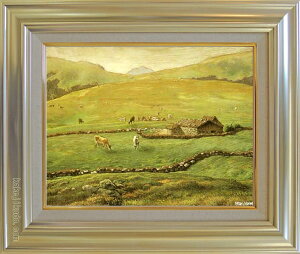 ミレー　絵画　ヴォージュ山中の牧場風景　F3号　送料無料　【複製】【美術印刷】【世界の名画】【3・4号】