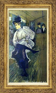 ロートレック 絵画 踊るジャンヌ・アヴリル M20B号 送料無料 【複製】【美術印刷】【世界の名画】【大型絵画】