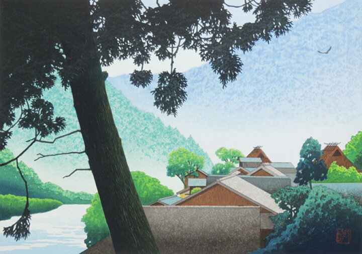 佐野せいじ 冬の北山 木版画 20/150 （楽天市場】佐野せいじ 木版画 青 