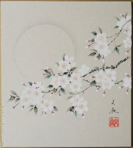 高級色紙「宵桜」文魚(色紙絵)送料無料