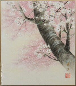 高級色紙「桜」康多(色紙絵)送料無料