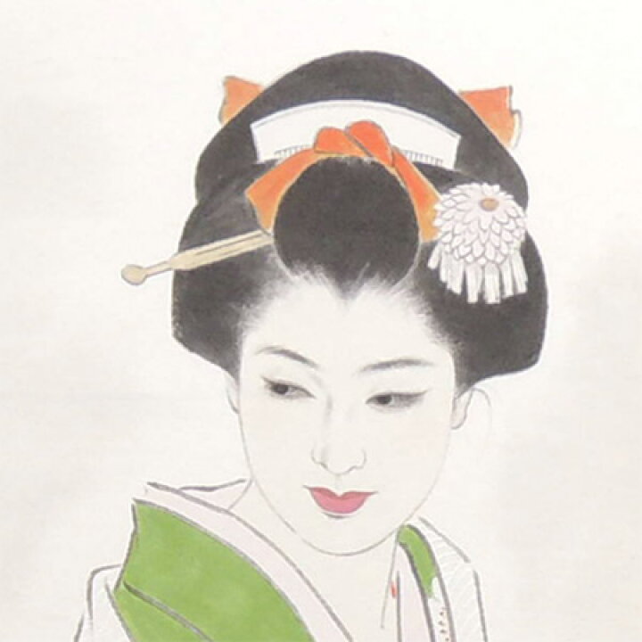 楽天市場】志村立美 美人画 『いこい』 肉筆作品（中古） 送料無料 