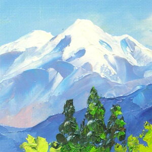 楽天市場 絵画 油絵 八ヶ岳 山口新平 送料無料 海 山 肉筆 油絵 日本の風景 サムホール 掛け軸 絵画の専門店 掛軸堂画廊