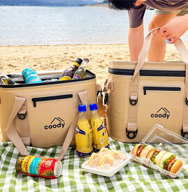 Coody 保冷バッグ クーラーボックス 17L ソフトクーラー 高気密 高断熱 20mm断熱材 防水ジッパー 長時間保冷 ショルダーストラップ付 キャンプ ソロキャンプ