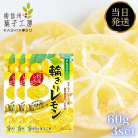 南信州菓子工房 輪切りレモン ドライフルーツ 60g 3個 セット ドライフルーツ レモン ドライレモン お徳用 お得用 果物 フルーツ お菓子 輪切り 無着色 無香料 ビタミン 国産 熱中症 半生 ドライ