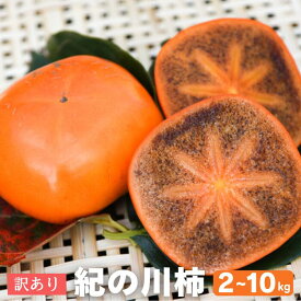 【2026年10月中旬～発送】訳あり 紀の川柿 2kg 4kg 10kg 小傷 凹み 日焼け ( 2L~Mサイズ ) 和歌山産 高糖度 産地直送 柿 カキ ギフト 10月中旬以降発送 平核無柿 種無し 種なし 紀ノ川柿 カキエモン 農園 家庭用 送料無料