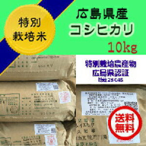 コシヒカリ 10kg 玄米 送料無料 5kg×2帝釈高原米 ゴールド袋　特別栽培米広島県産コシヒカリ10kg 令和3年産1等米