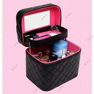 メイクボックス 化粧箱 化粧ポーチ 鏡付き 持ち運び メイクBOX メイクアップ トラベルバッグ 大型 ポータブル PU