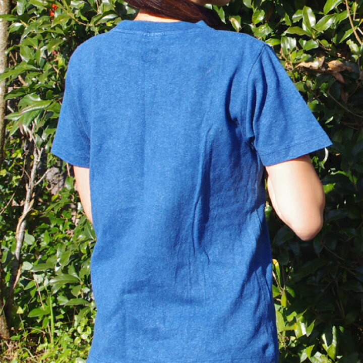 楽天市場】ヘンプコットンTシャツ（半袖）【無地】藍染め メンズ 