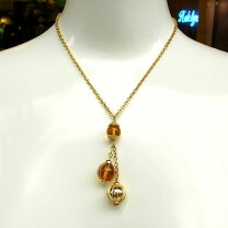 楽天市場】18金 ネックレス（種類（宝石）アンバー・琥珀）の通販