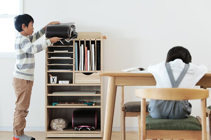 楽天市場 エンケル キッズ Enkel Kids ランドセルラック 収納 ランドセル置き 棚 スリム おしゃれ家具 小学生 子供部屋 インテリア 北欧 木製 ランドセル収納 子供 収納棚 引き出し 収納ボックス キッズラック キッズ家具 シンプル ナチュラル 楽しいインテリア北欧