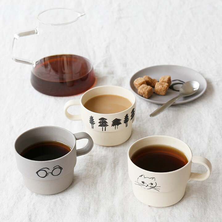 楽天市場 マグカップ 山鳩舎 コーヒー マグ マグカップ マグ コップ 山鳩舎 みやぎちか キッチン雑貨 雑貨 キッチン 食器 コーヒー カフェ かわいい 可愛い おしゃれ 白 動物 アニマル 猫 ツリー メガネ イラスト シンプル 北欧 キッズ 子ども プチギフト 誕生日